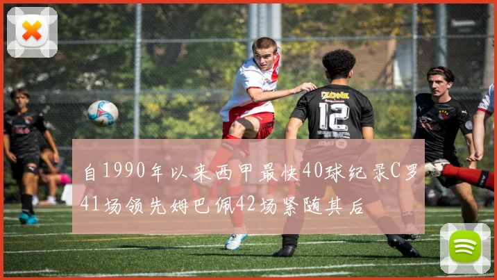 自1990年以来西甲最快40球纪录C罗41场领先姆巴佩42场紧随其后